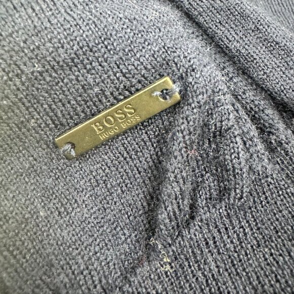 Hugo Boss Navy V-Neck Lightweight Sweater - Picture 4 of 7